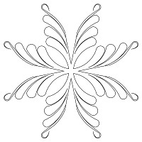 eight point star feather